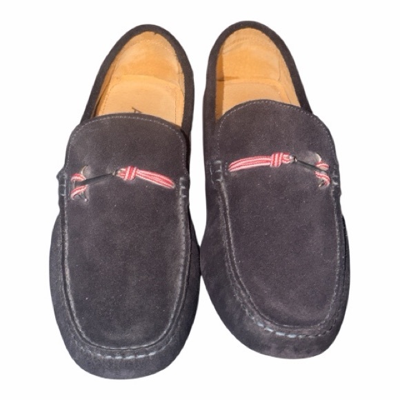 Aldo Navy Blue Suede Driving Loafers Men Size 13